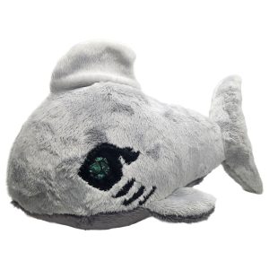 Handmade grey shark plush toy soft minky fabric ocean themed stuffed animal 23cm | Pirate Spirit
